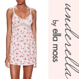 Underella Ella Moss Audrey Crochet Chemise Med NWT